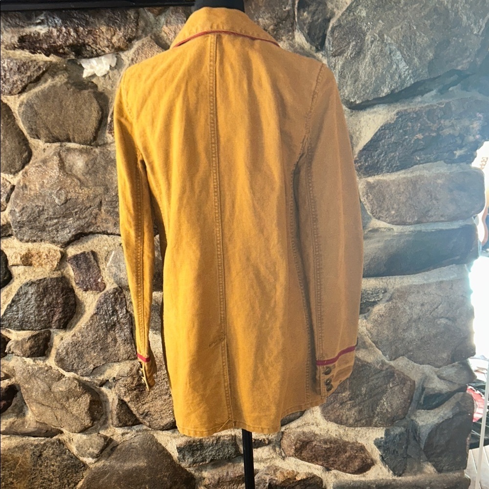 Free People Women's Mustard Double-Breasted Jacket - Picture 5 of 6